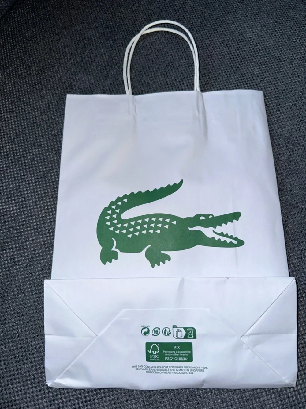 Lacoste White gift bag pack of 2